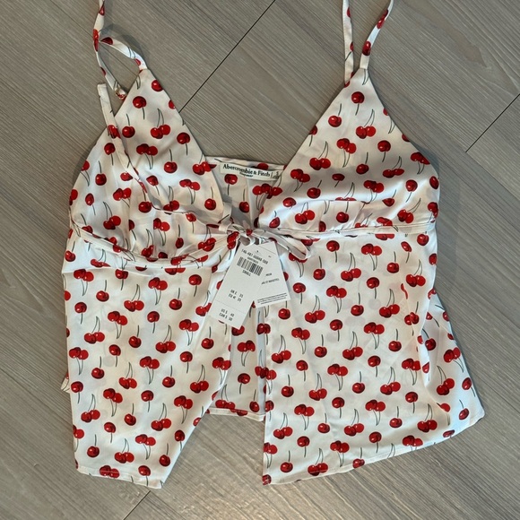 Abercrombie & Fitch Other - NWT Abercrombie & Fitch Cherry Print Sleep Cami BUNDLE WITH SHORTS FOR DISCOUNT